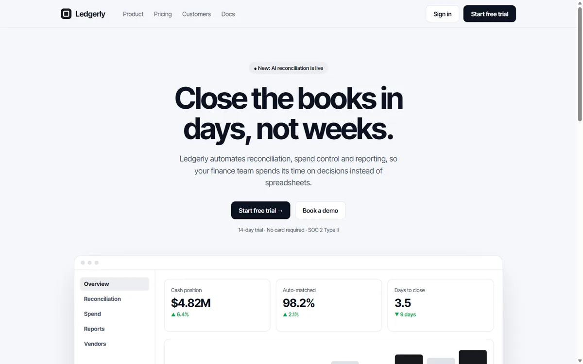 Ledgerly saas website template